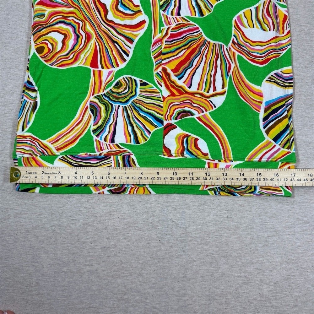 Trina Turk Dress Womens Size S Green Multicolor Abstract Shift Knee Length - Picture 5 of 7